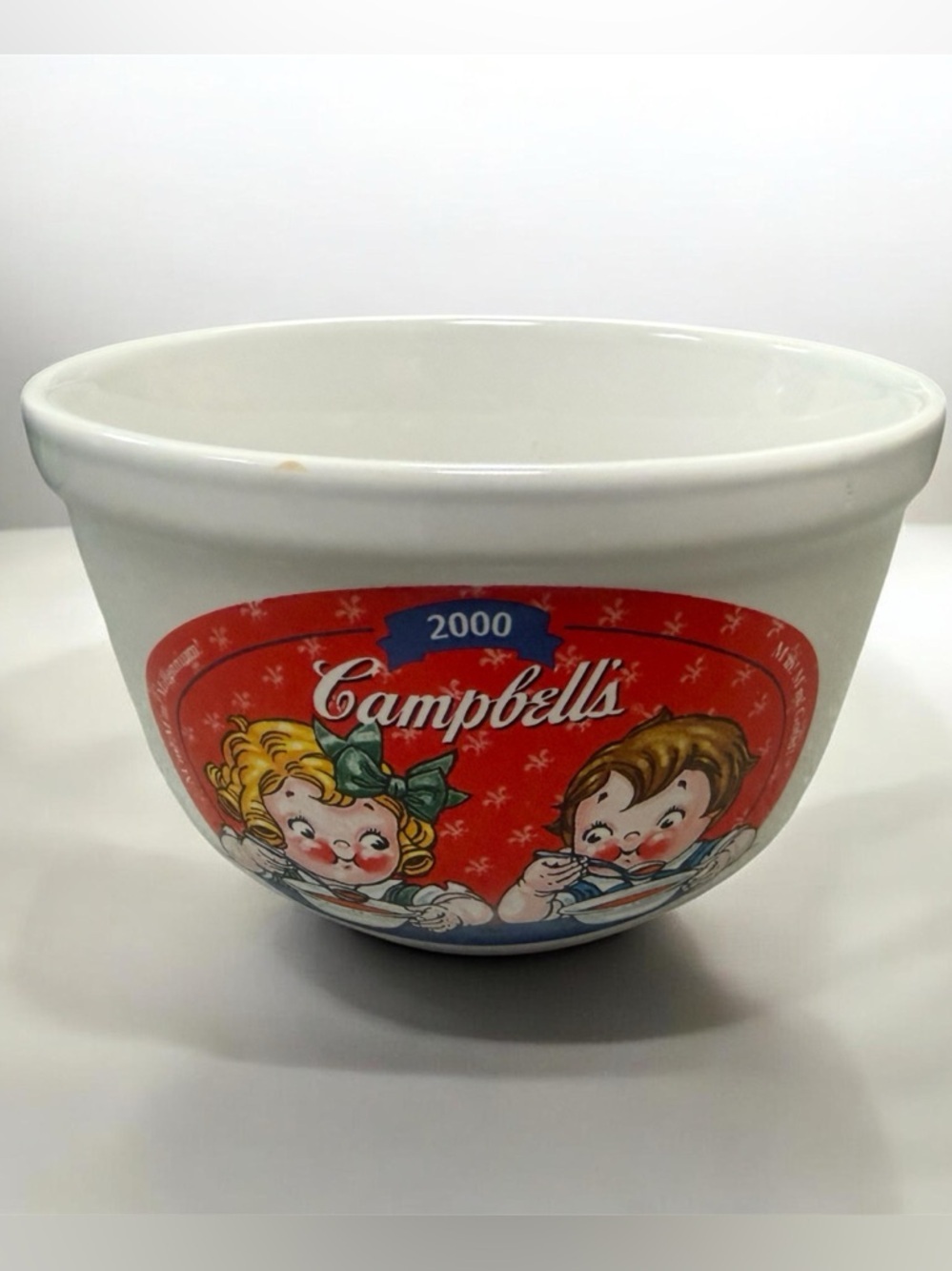 Campbell's Kids Soup Bowl Vintage 2000 Houston Harvest Retro